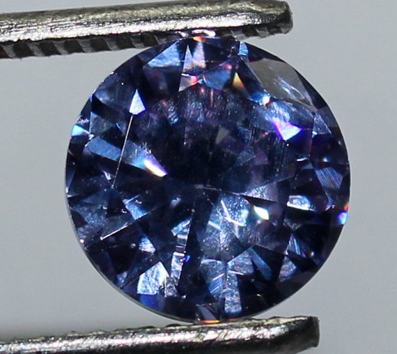 9 MM Zircon Dark Blue Color Round Cut Zircon Loose Gemstone Etsy