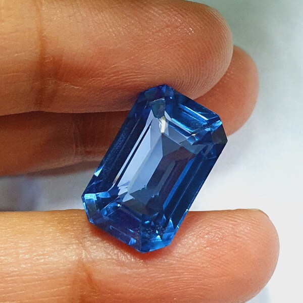 16.00 Cts Flawless Ceylon Blue Spinel Loose Radiant Cut Gemstone, Excellent Quality Spinel Fashion Ring & High Jewelry Making Cut RZ560