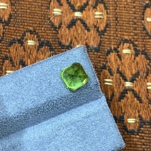 11x11 MM Apple Green Peridot Asscher Cut Loose Gemstone, Bright Green Peridot for Jewelry Making, Statement Ring or Pendant Gem