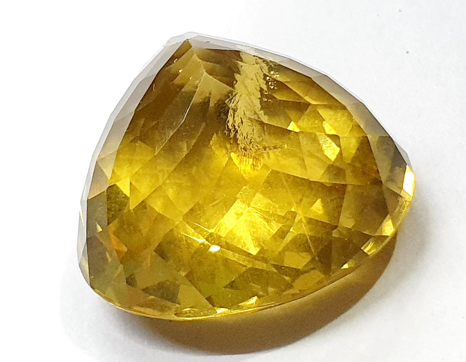 60 Ct Natural Lemon Quartz Heart Shape Faceted Lemon quartz Etsy