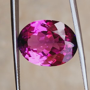 AAA, 17 x 13 mm, bicolore impeccable saphir de Ceylan rose, violet, taille ovale en vrac, bague en saphir de qualité fine et fabrication de bijoux, pierre précieuse