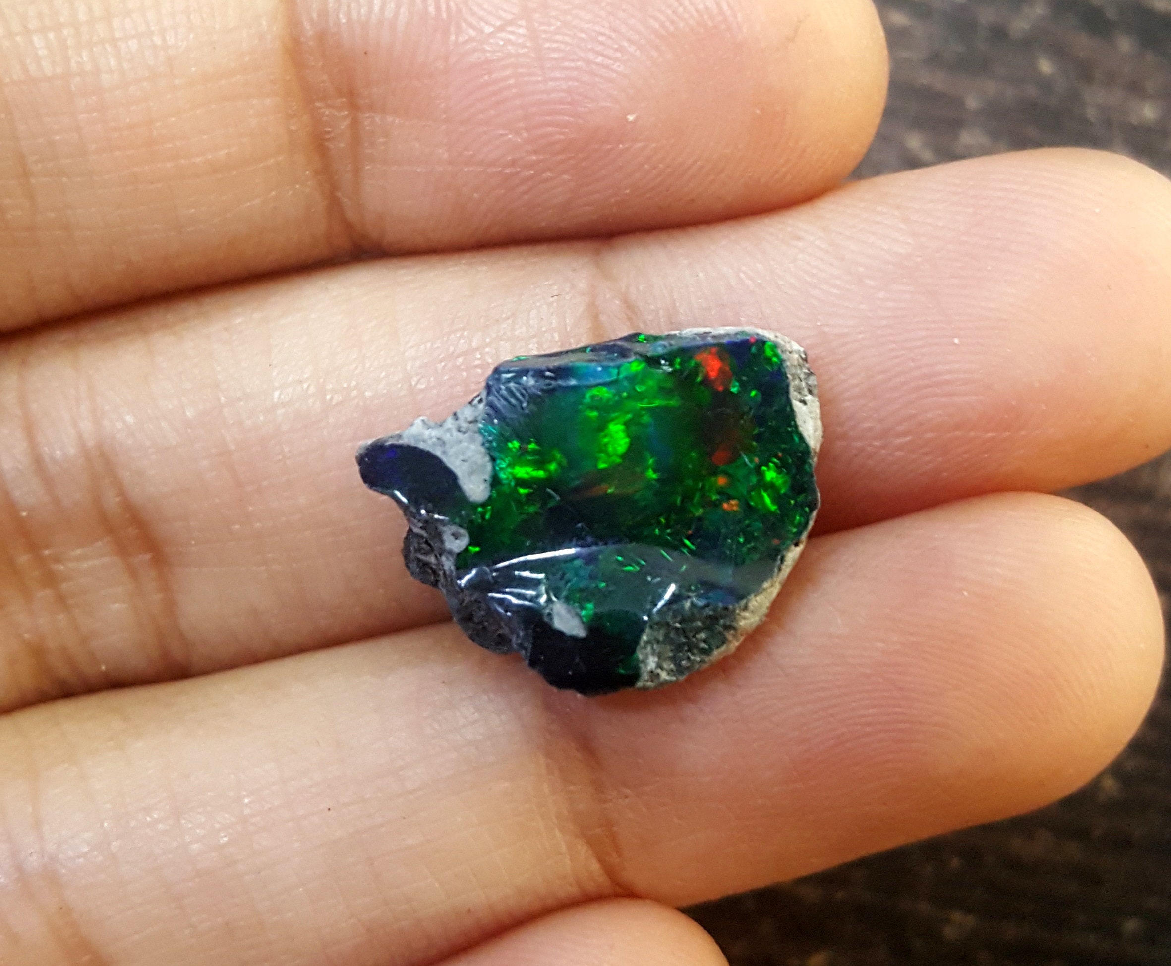 Opal Natural Ethiopian Black Opal Raw Crystals Rough 5.65 Ct | Etsy