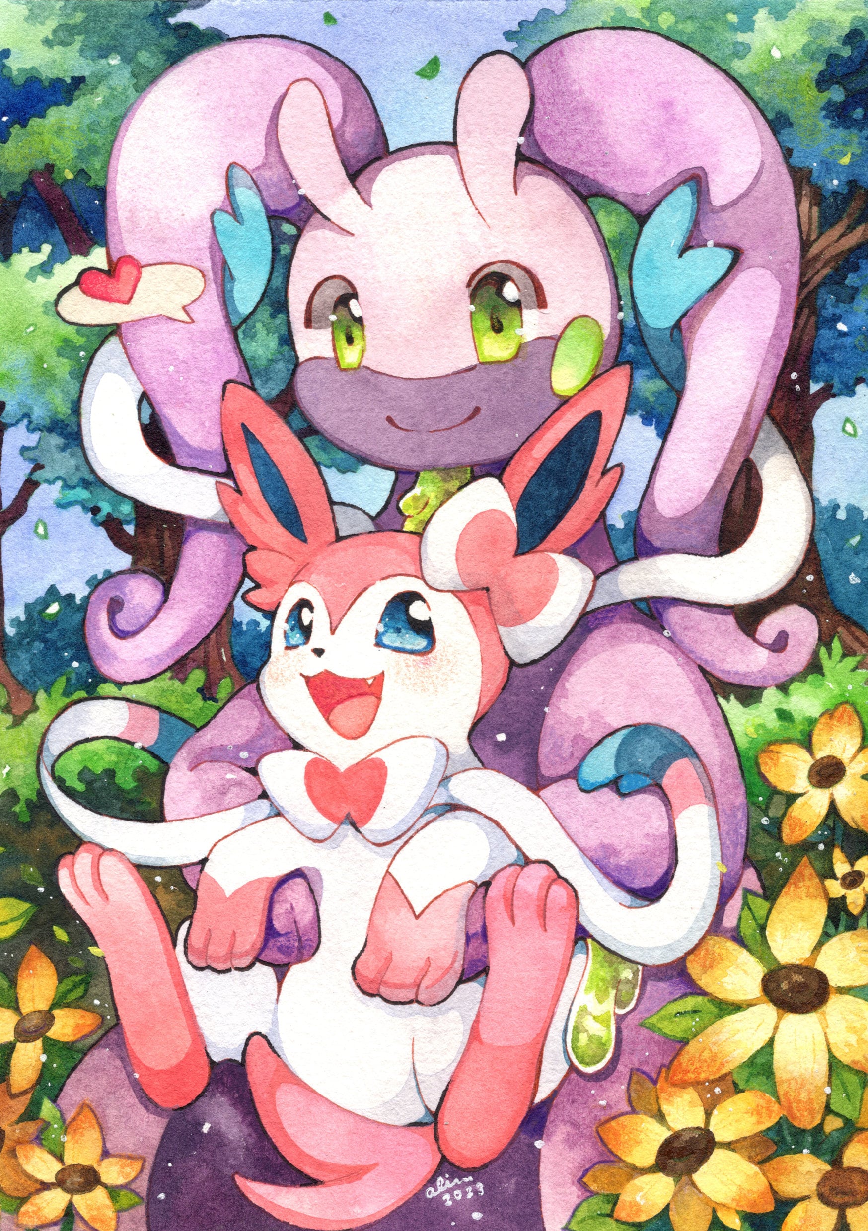 Pokemon Watercolor Custom Art Commission A5 A4 Portrait Furry Pet OC Animal  Anime Game TCG Card Handdrawn Background ( Made to Order ) - Etsy, image size:1748x2480