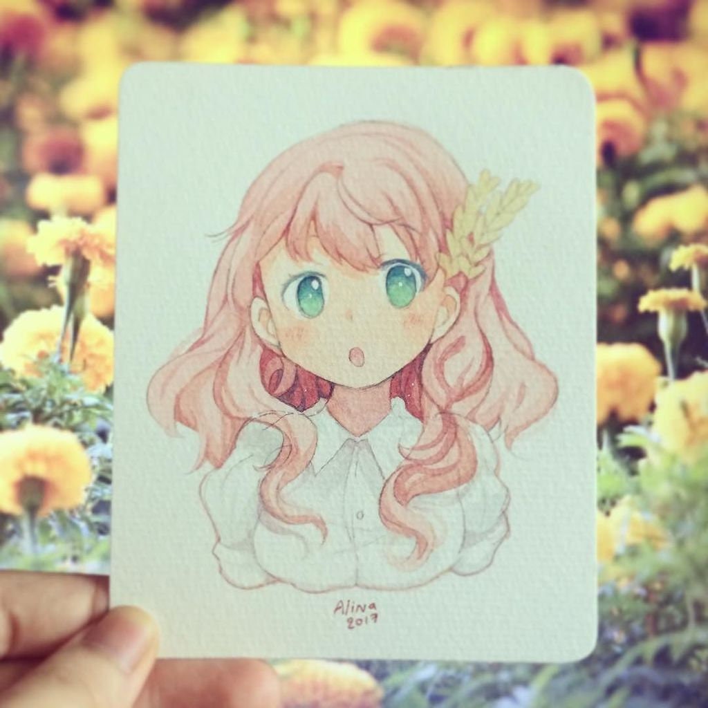 Portrait Painting Watercolor Commission Cute Anime Kawaii | Etsy