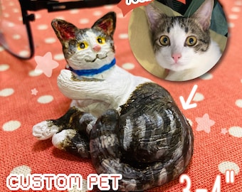Adorno de arcilla para mascota personalizado, réplica en miniatura de perro o gato (hecho a pedido)