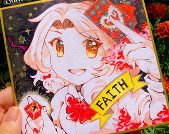 Pintura de retrato personalizada por encargo de Shikishi Art (HECHA A PEDIDO)