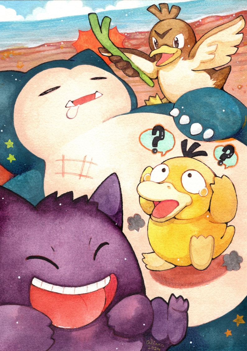 Snorlax Gangar Golduck and Farfetch