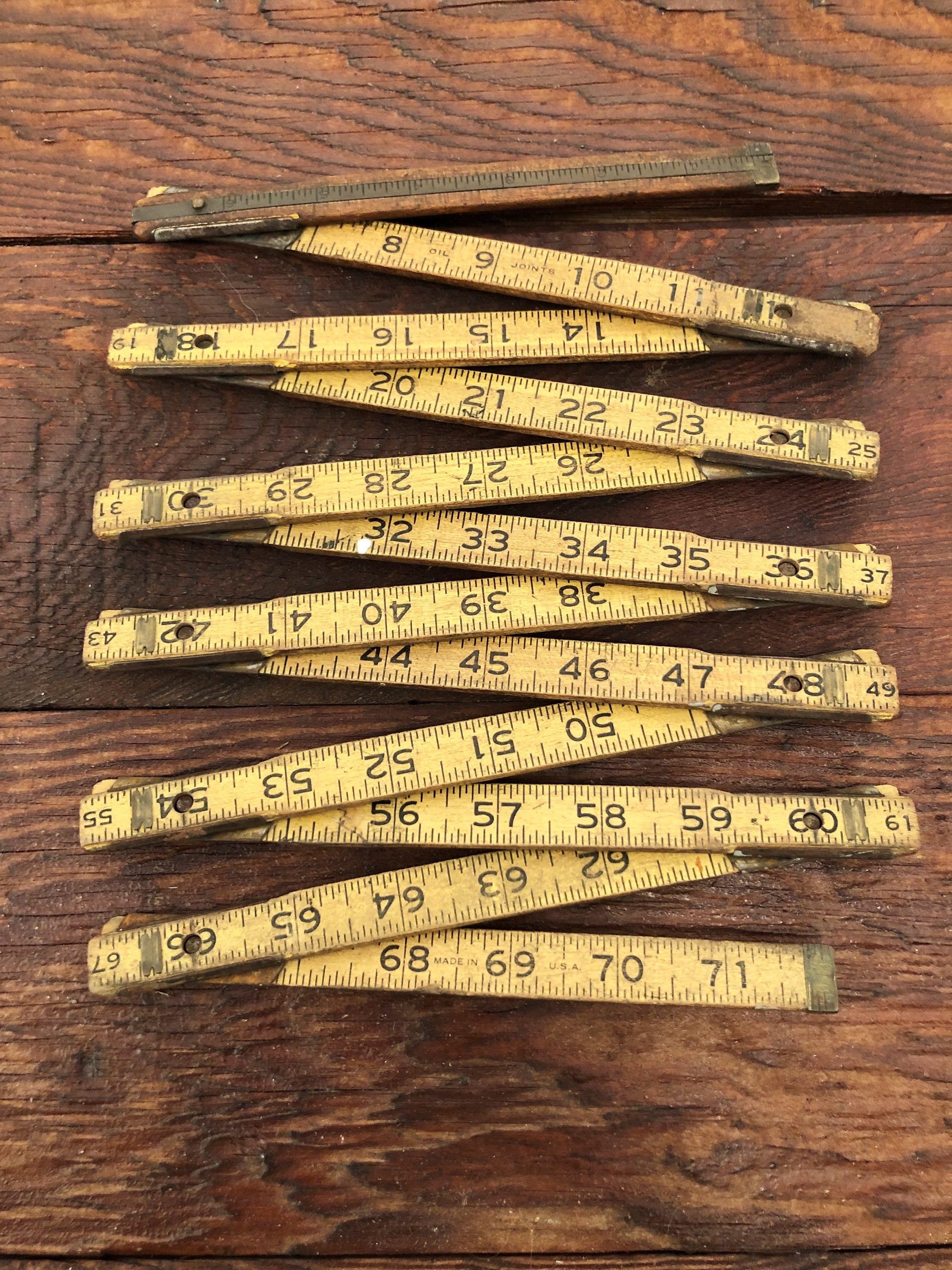 Vintage 72 Folding Ruler / Measuring Stick / Carpenter - Etsy