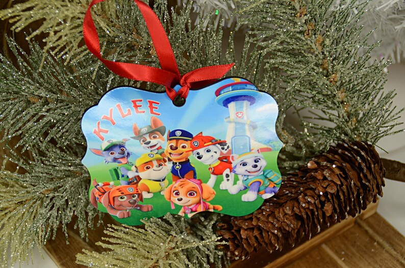 Paw Patrol personalized Christmas ornament custom paw patrol Etsy