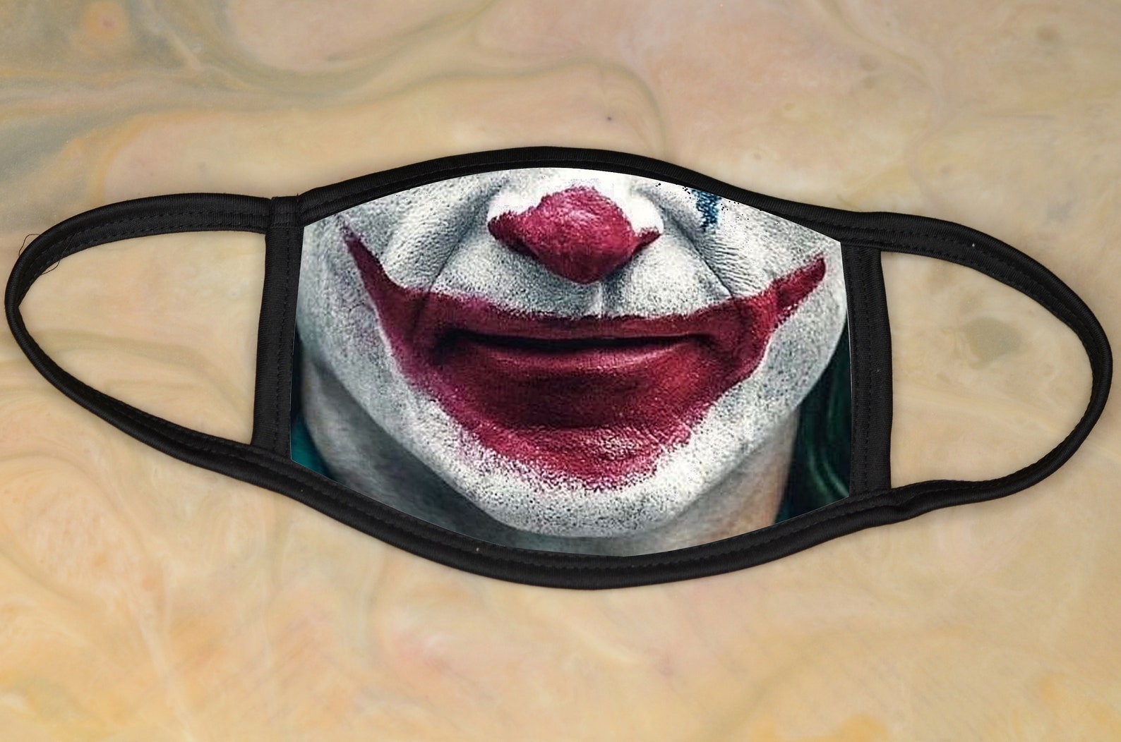 The Joker face mask adult 3 layer with black trim the joker Etsy