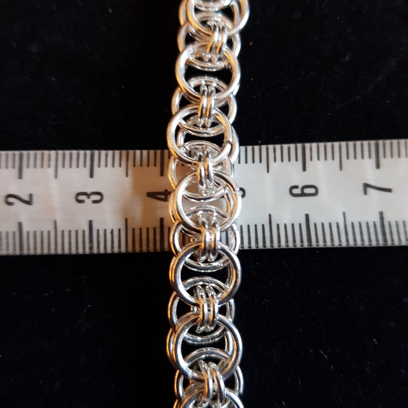Helms weave chainmail 50 cm silver plate necklace