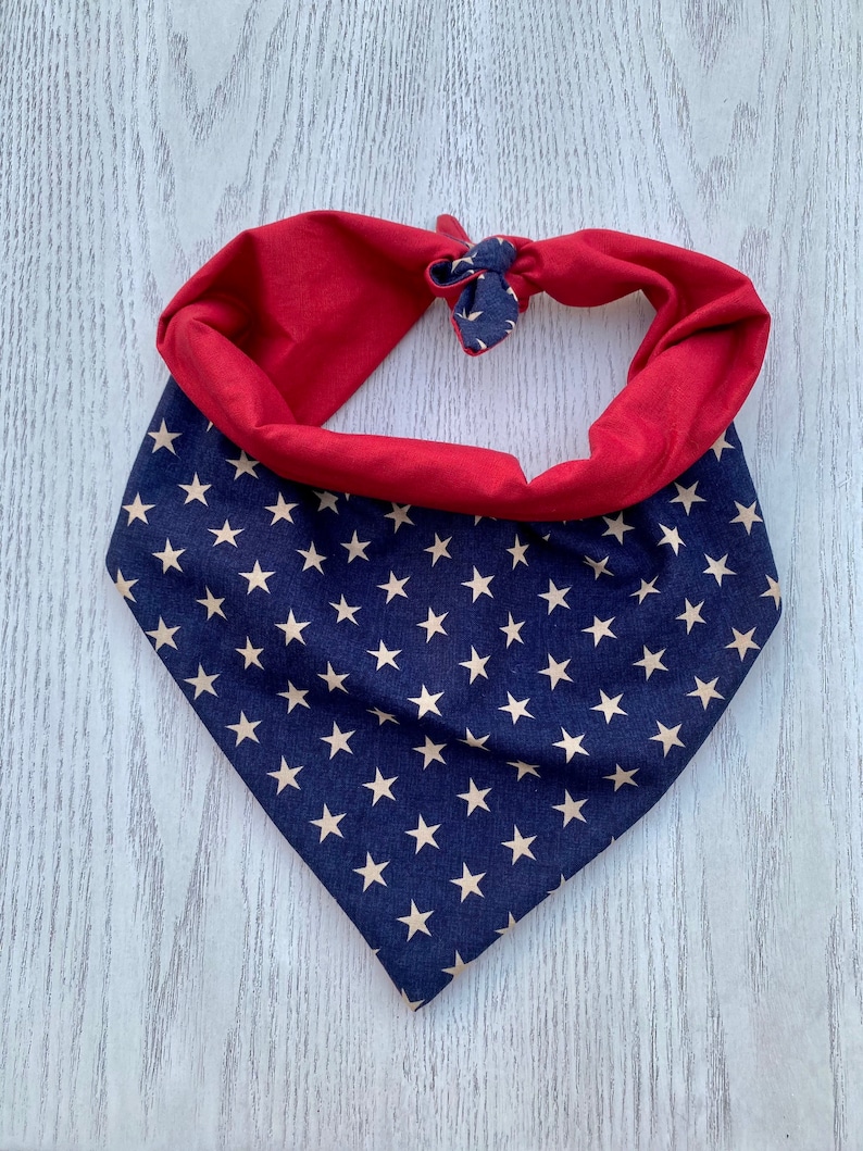 Tie Bandana Independence Day Dog Bandana Bandana for Dogs FREE SHIPPING Fourth of July Shimmery Dog Bandana