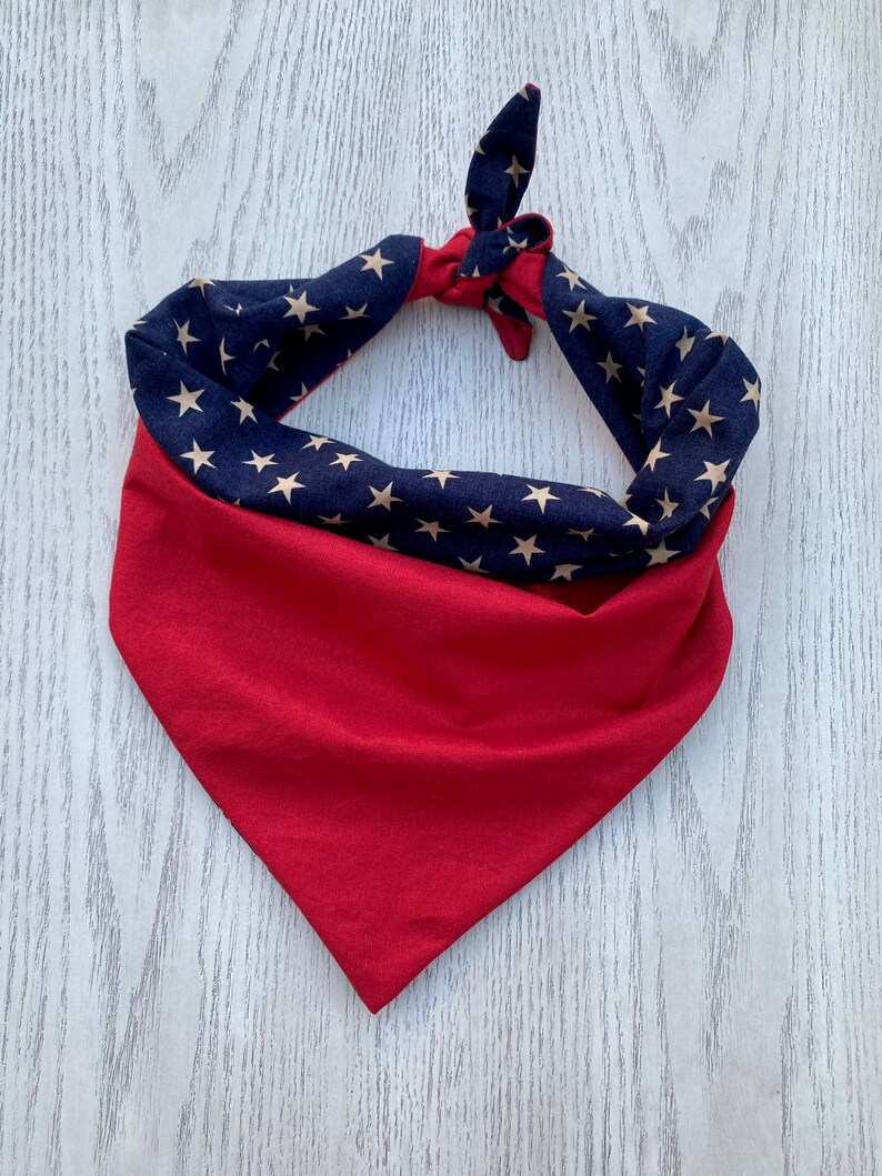 Tie Bandana Independence Day Dog Bandana Bandana for Dogs FREE SHIPPING Fourth of July Shimmery Dog Bandana