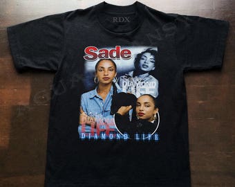 New Vintage Style SADE Diamond Life Album T shirt size S - 2XL