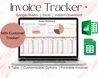 Invoice Tracker Google Sheets Small Business Spreadsheet Customer Tracker Invoice Template Business Invoice Tracker Customer Spreadsheet