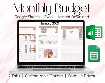 Monthly Budget Spreadsheet Budget Google Sheets Monthly Budget Planner Google Sheets Budget Planner for Google Sheets Budget Template