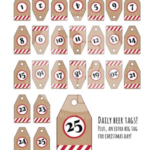 25 Days Santa's World Beers Advent Calendar Instant download Daily Tags, Beer Lover, Christmas, Gift, Present, Father, Brother, Grandpa image 9