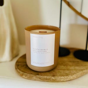 Refillable Soy Wax Candle – Wood Wick, Matte Vessel, Sustainable Home Fragrance