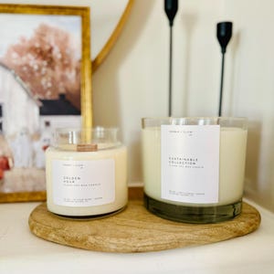 Luxury Clean Wood Wick Candle - Soy Wax Candle - Essential & Fragrance Oils