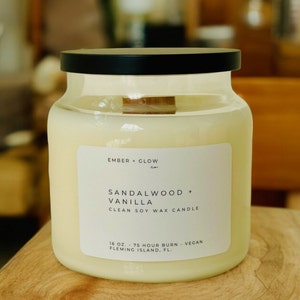 Luxury Wood Wick Soy Wax Candles Essential & Fragrance Oils image 3