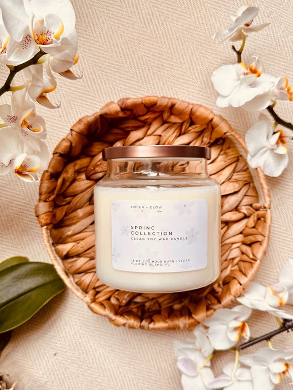 Clean Soy Wax Candle – Wood Wick, Apothecary Jar, Essential Oils