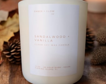Refillable Soy Wax Candle – Wood Wick, Matte Vessel, Sustainable Home Fragrance