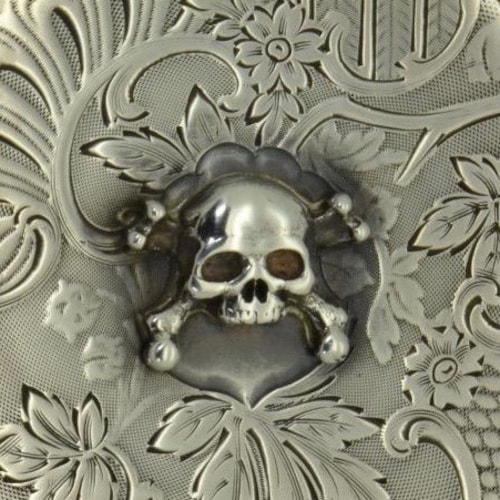 RARE Antique Memento Mori Skull Pocket Watch Masonic Skull and