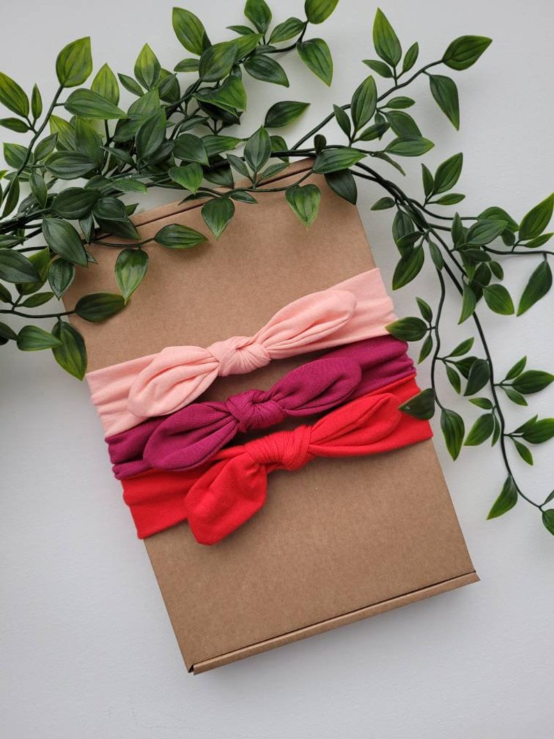 Baby Headband Knotted Elastic Bowknot 3pcs Hair Band for baby girls toddler