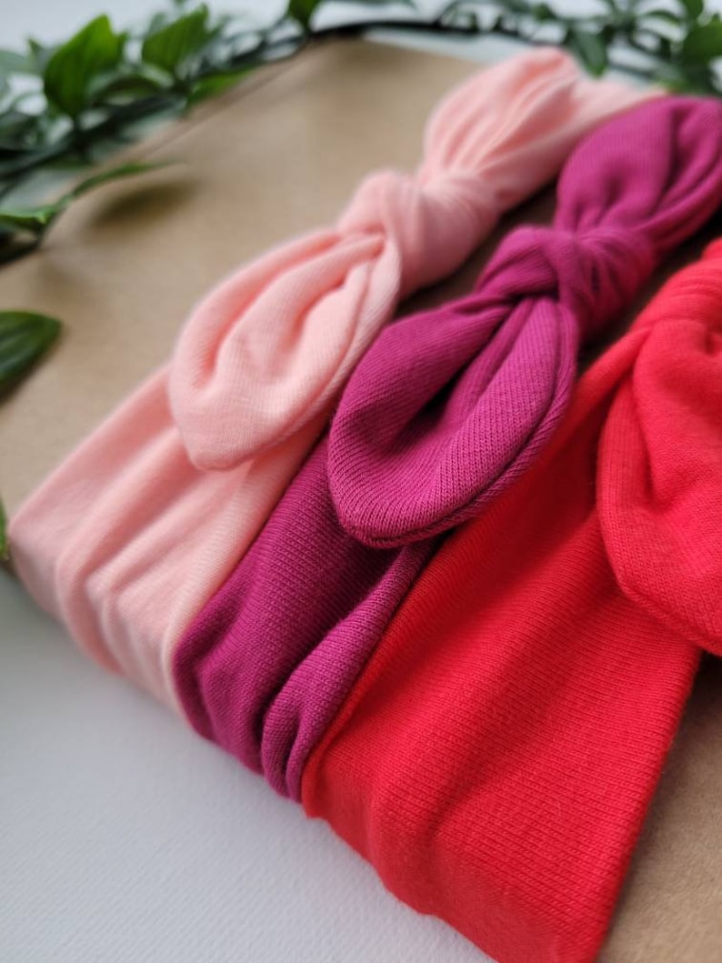 Baby Headband Knotted Elastic Bowknot 3pcs Hair Band for baby girls toddler