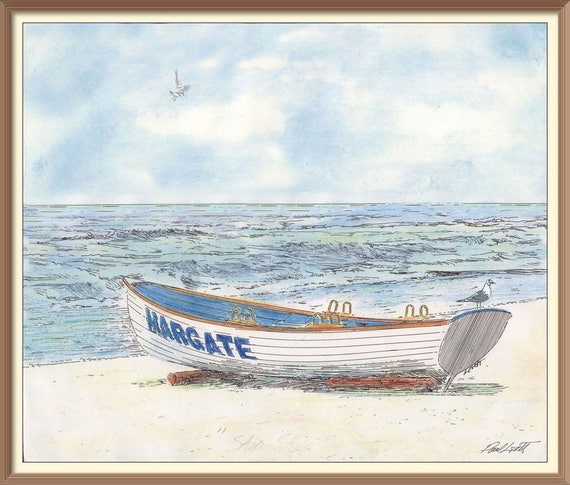 Margate Lifeguard Boat and Scenic Ocean