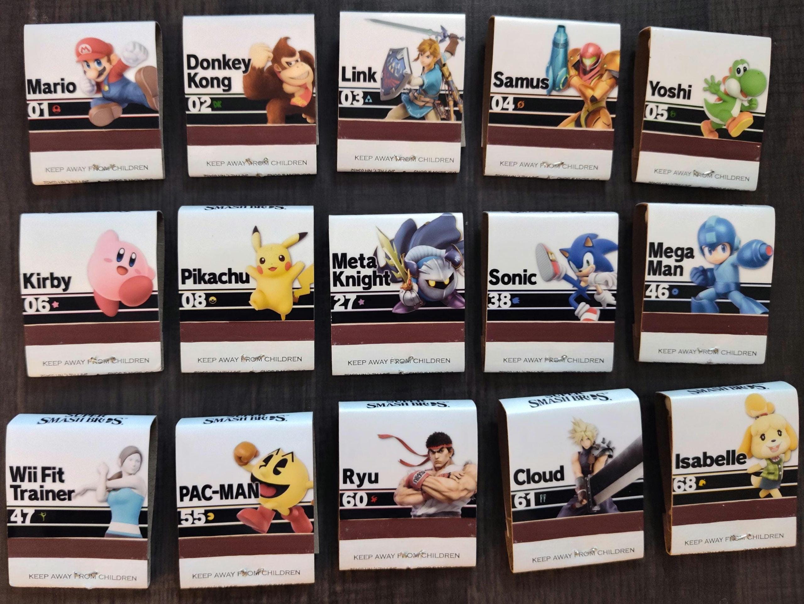 Super Smash Bros. Ultimate Character Matchbooks Nintendo Switch Party ...