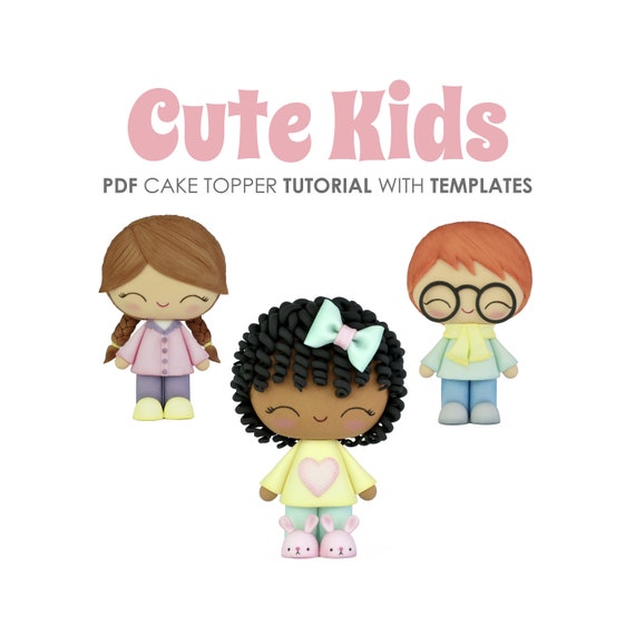cute kids pdf cake topper tutorial with templates kids templates