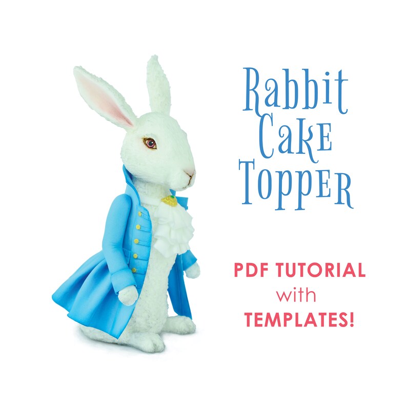 Rabbit Cake Topper TUTORIAL With TEMPLATES Etsy