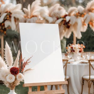 Herbst Sitzplan Poster Mockup, Herbst Hochzeit Schild Mockup 18x24, Kürbis Willkommen Poster Mockup, Herbst Babyparty Schild PSD