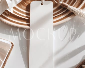 Taufe Lesezeichen 2x6 Mockup, Boho Lesezeichen Mockup, Modernes Brautparty Lesezeichen Mockup, leeres Lesezeichen Mockup, Babyparty Lesezeichen Mockup