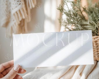 Coupon Code Mockup, Surprise Boho Gift Voucher Cards Mockup, Gift Certificate Mockup 7x3, Boarding Pass Mockup, Birthday Trip Ticket Mockup