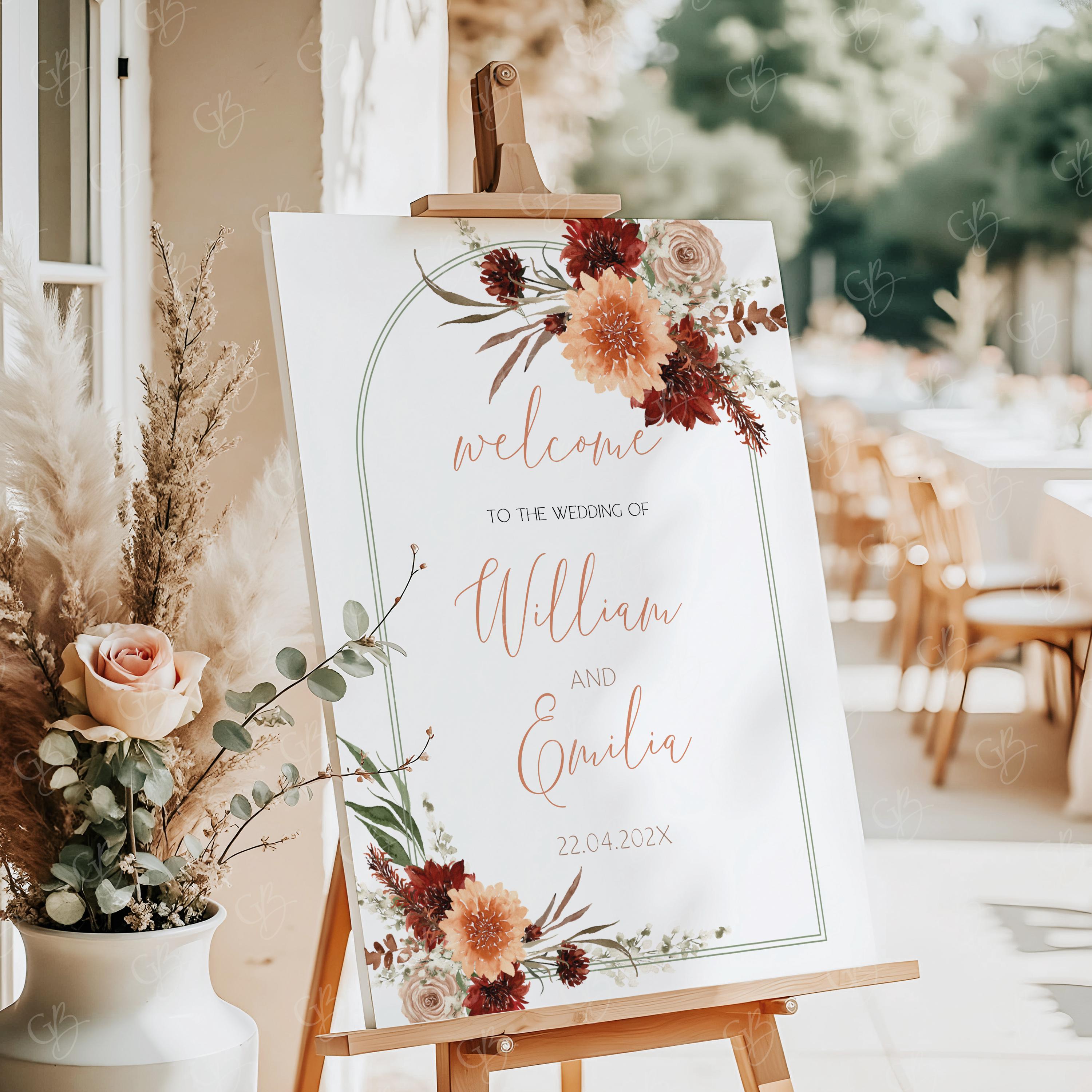 Bohemian Welcome Sign Mockup, Seating Chart Mockup PSD, Baby Shower ...