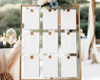 Wedding Seating Chart Sign Mockup, Seating Chart Cards Mockup 5x7, Table number sign mockup, Easel Sign Mockup, Wedding Seating Plan Mockup