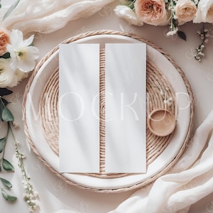 Mockup de tira de fotos de casamento Boho, Mockup de tira de fotos duplas 2x6, Mockup de marcador de livro de batismo, Mockup de cabine de fotos, Mockup de marcador de livro de dois retângulos