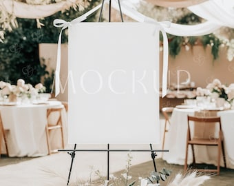 Bohemian Welcome Sign Mockup 18x24, Boho Birthday Poster Mockup, Wedding Minimal Sign Mockup, Seating Chart Mockup, Modern Poster Mockup