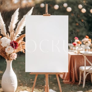 Maqueta de cartel de baby shower de otoño (PSD), maqueta de póster con plano de asientos de otoño, maqueta de cartel de boda de otoño (18 x 24), maqueta de póster de bienvenida de calabaza