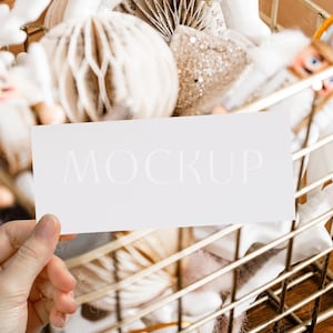 Urlaubskarte & Zertifikat Mockup 20x30, Weihnachten Boho Geschenk Karte Mockup, Geschenkgutschein Weihnachten Mockup, Event Karte Mockup