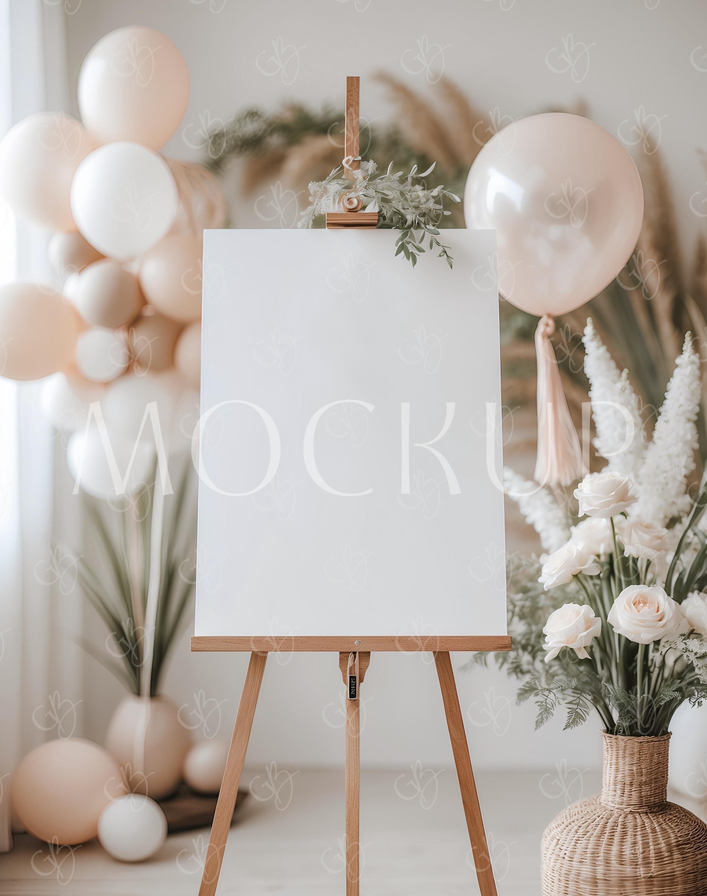 Baby Shower Poster Mockup 18x24, Bohemian Welcome Sign Mockup, Seating Chart Mockup PSD, Boho Bridal Shower Sign Mockup, Event Sign Mockup