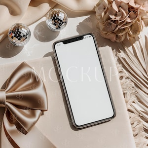 Cellphone mockup, Boho Smartphone Mockup, iPhone Screen Mockup, Phone Mockup, Electronic Invite Mockup, Device Mockup, Mobile Digital Mockup