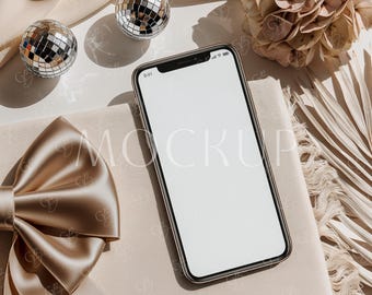 Cellphone mockup, Boho Smartphone Mockup, iPhone Screen Mockup, Phone Mockup, Electronic Invite Mockup, Device Mockup, Mobile Digital Mockup