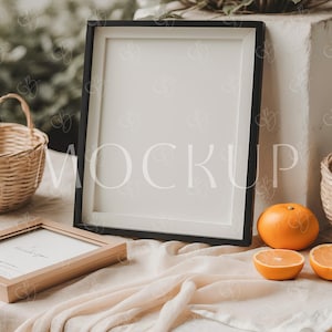 Guest Book Halloween Boho Mockup, Halloween Party Sign 8x10 Mockup, Skull Spooky Fall Black White Signs Mockup, Vertical Custom Sign Mockup
