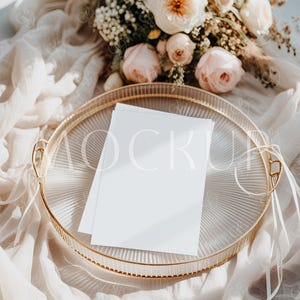 Boho Einladung Mockup, Grußkarte Mockup 5x7, Moderne Hochzeitseinladung Mockup, Babypartyeinladung Karte Mockup, Geburtstagseinladung Mockup