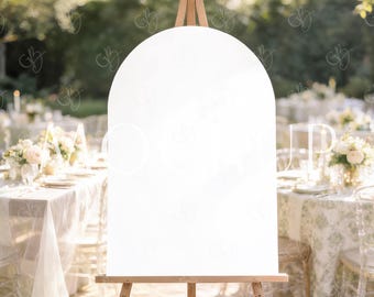 Arch Wedding Welcome Sign 24x36 Mockup, Baby Shower Poster Template, Arched Seating Chart Mock-up