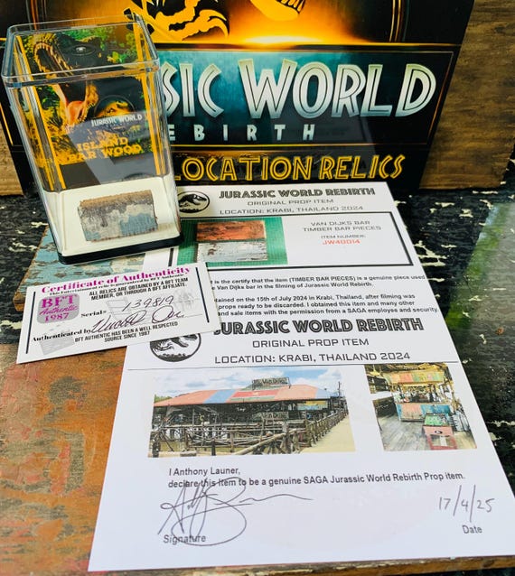 Jurassic World Rebirth Van Dijks Authentic Interior Bar Wood - Etsy
