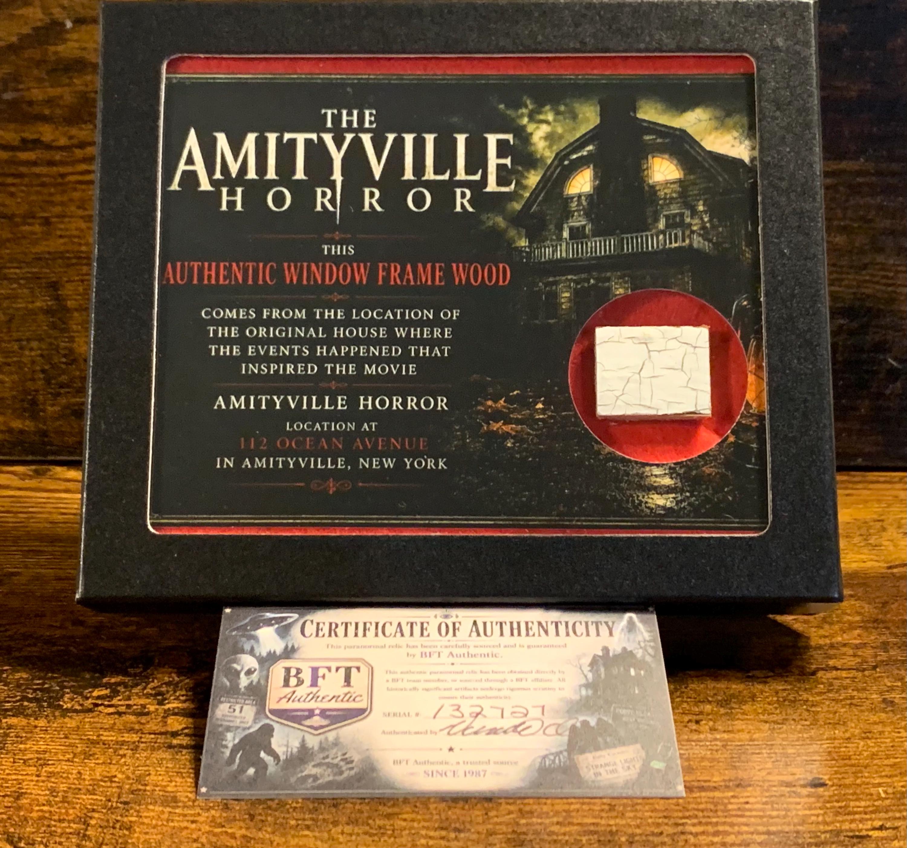Amityville Horror House Window Relic Authentic Wood Artifact COA